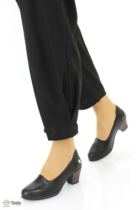 کفش کلاسیک مشکی زنانه چرم خالص Mammamia - کد 921156490
