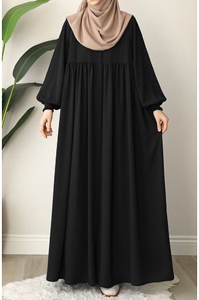 کلاه و ابایا مشکی زنانه پنبه پلی استر suhneva - کد 920516765