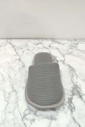 دمپائی خانگی طوسی زنانه پارچه ای VEVİEN HOME - کد 921150704