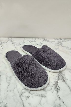 دمپائی خانگی طوسی زنانه پارچه ای VEVİEN HOME - کد 921150654