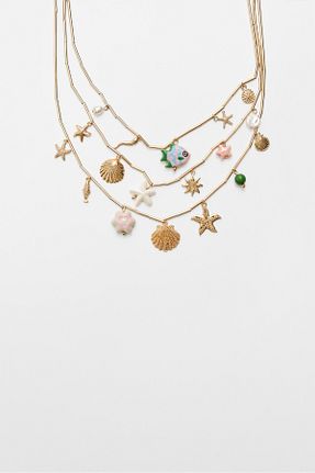 گردنبند جواهر طلائی زنانه Stradivarius - کد 921180258