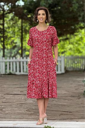 لباس قرمز زنانه بافتنی Nevin Kaya Moda - کد 830143761