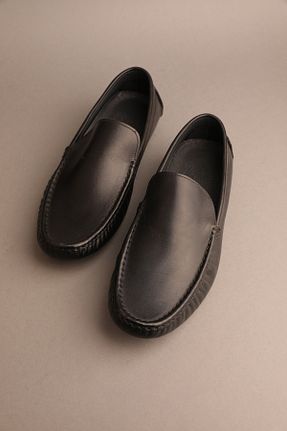 کفش لوفر مشکی مردانه چرم خالص Gondol - کد 921173611
