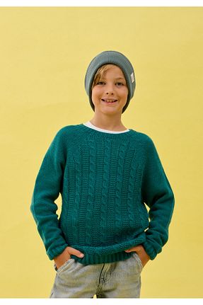 پلیور آبی بچه گانه Saç Örgü Nisrakids - کد 788975258