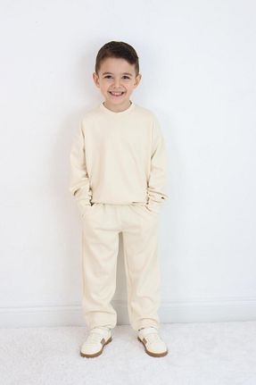 ست بالاتنه و پائین تنه نباتی بچه گانه بافت MiaBaby - کد 922023160