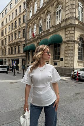 بلوز سفید زنانه رگولار mylove - کد 921188747