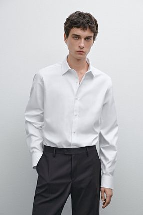 پیراهن سفید مردانه رگولار Massimo Dutti - کد 888337358