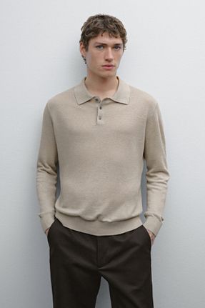 پلیور طوسی مردانه رگولار Massimo Dutti - کد 902673693