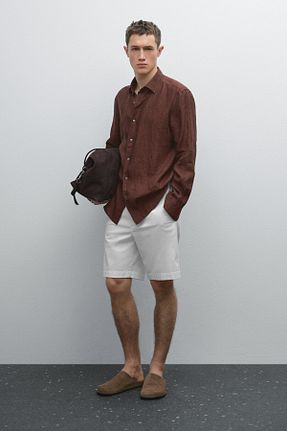 شلوارک و برمودا مردانه Straight Massimo Dutti - کد 905102322