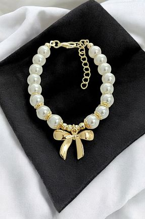 دستبند استیل (فولاد) طلائی زنانه استیل (فولاد) Çlk Accessories - کد 921189190