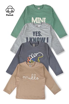 سوئیشرت رنگی بچه گانه چاپی MK Mukko Kids - کد 922023171