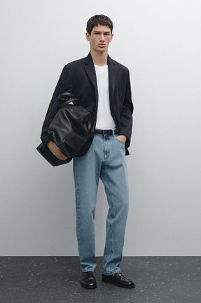 شلوار جین آبی مردانه رگولار Massimo Dutti - کد 905100609