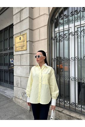 پیراهن زرد زنانه اورسایز MODAGK - کد 921194252