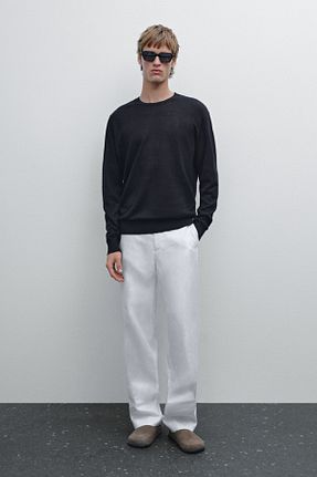 پلیور سرمه ای مردانه ساده Massimo Dutti - کد 902673570