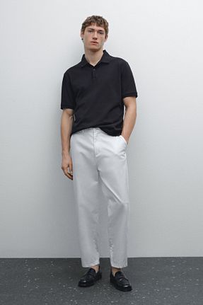 پولوشرت سرمه ای مردانه پنبه ای Massimo Dutti - کد 902705746