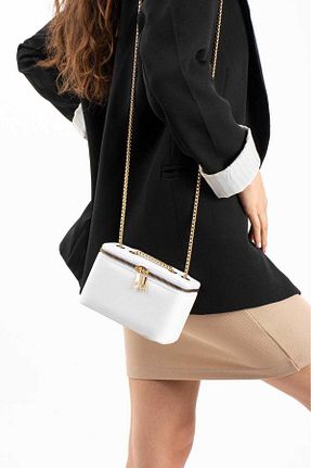 کیف دوشی سفید زنانه چرم مصنوعی larosee - کد 921199150