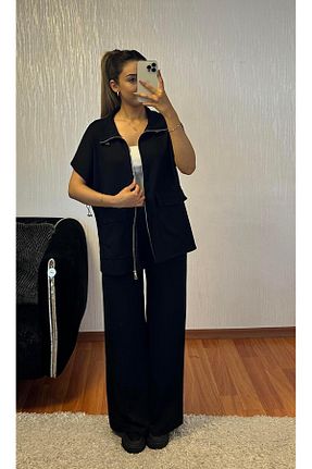 ست بالاتنه و پائین تنه مشکی زنانه SHINE STYLE - کد 921531617