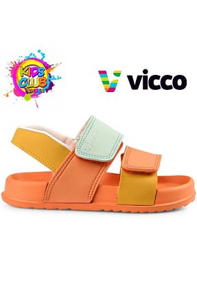 صندل نارنجی بچه گانه پاشنه تخت Vicco - کد 899767545