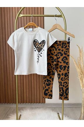 ست بالاتنه و پائین تنه قهوه ای بچه گانه بافت KidsSel - کد 922098450