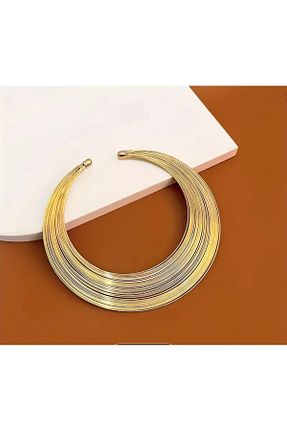 گردنبند استیل ( فولاد ) طلائی استیل (فولاد) NISHPOINT - کد 921220094