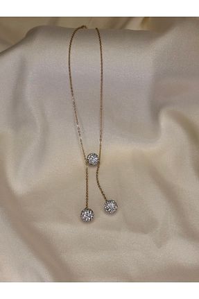 گردنبند استیل ( فولاد ) طلائی استیل ضد زنگ LeoMiss - کد 921227461