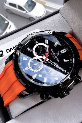 ساعت مچی نارنجی مردانه 44 میلی متر Daniel Klein - کد 799145773
