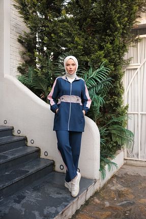 ست گرمکن حجاب سرمه ای زنانه رگولار MİMİ Luxury Wear - کد 922083262