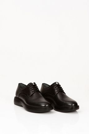 کفش کلاسیک مشکی مردانه چرم خالص SVMSHOES - کد 921229412