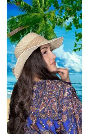 کلاه بژ زنانه حصیر laviyonsa - کد 921228736