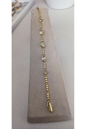 دستبند استیل (فولاد) طلائی رودیوم xUPING - کد 921249414