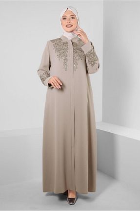 مانتو بلند حجاب بژ زنانه Alvina - کد 805630633