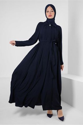 کلاه و ابایا سرمه ای زنانه پلی استر Alvina - کد 801231035