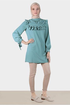 تونیک حجاب آبی زنانه پلی استر Alvina - کد 806346454