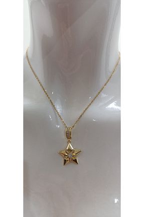 گردنبند جواهر طلائی زنانه استیل ضد زنگ Mathilda Aksesuar - کد 411529382
