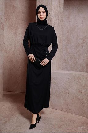 لباس حجاب مشکی زنانه رگولار Alvina - کد 817462079