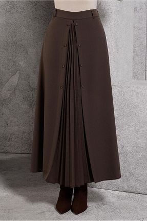 دامن حجاب قهوه ای زنانه رگولار Alvina - کد 885823338