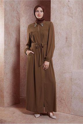 کلاه و ابایا قهوه ای زنانه پلی استر Alvina - کد 848988356