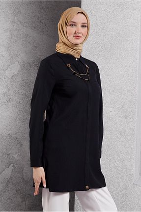 تونیک حجاب مشکی زنانه پلی استر Alvina - کد 869801415