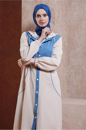 تونیک حجاب بژ زنانه پلی استر Alvina - کد 838128396