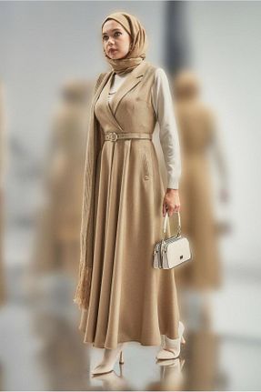 لباس حجاب بژ زنانه رگولار Alvina - کد 864977131