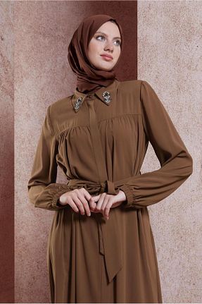 کلاه و ابایا قهوه ای زنانه پلی استر Alvina - کد 848988356