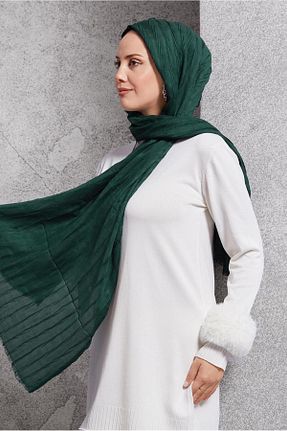 شال سبز زنانه پنبه ای Alvina - کد 872051161