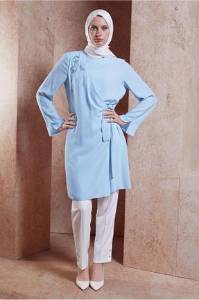 تونیک حجاب آبی زنانه پلی استر Alvina - کد 846976212