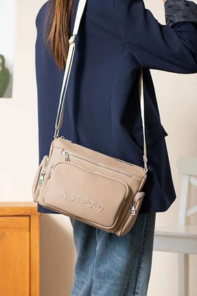 کیف دوشی بژ زنانه پارچه ای Just Polo - کد 921273175