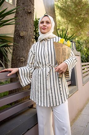 پیراهن حجاب بژ زنانه رگولار LOCCO - کد 921279755