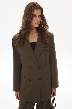 کت حجاب خاکی زنانه رگولار Hooopstore - کد 921280985