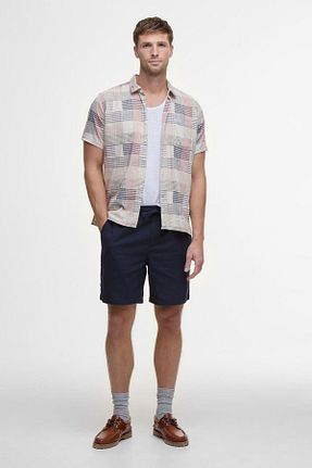شلوارک و برمودا سرمه ای مردانه Relaxed Barbour - کد 922096343