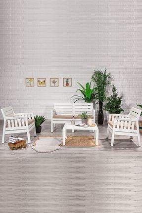 ست باغچه سفید پلاستیک SANDALİE - کد 86468835