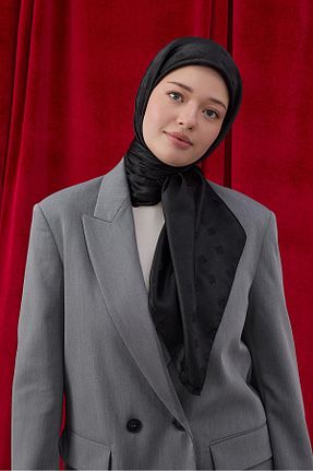شال مشکی زنانه ابریشم Şalland - کد 921297958