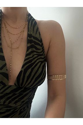 دستبند جواهر زرد زنانه برنجی Hoop jewelery - کد 921293411